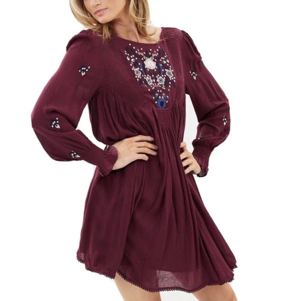 Free People Women's Embroidered Mohave Moya Mini Dress